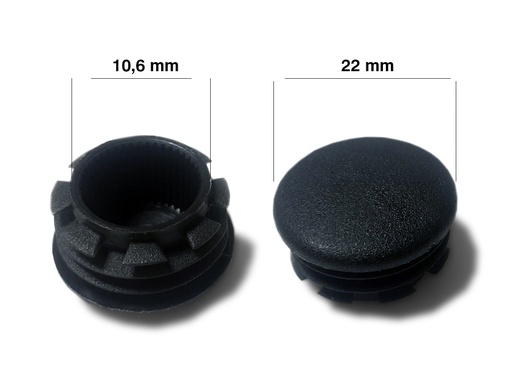 [HER149] TAPON MANILLAR 10,6X22MM NEGRO U.